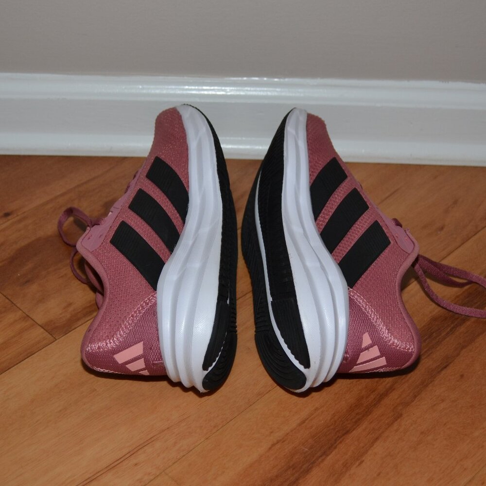 adidas Women’s Pink Running Sneakers with Black Stripes - Picture 7 of 12